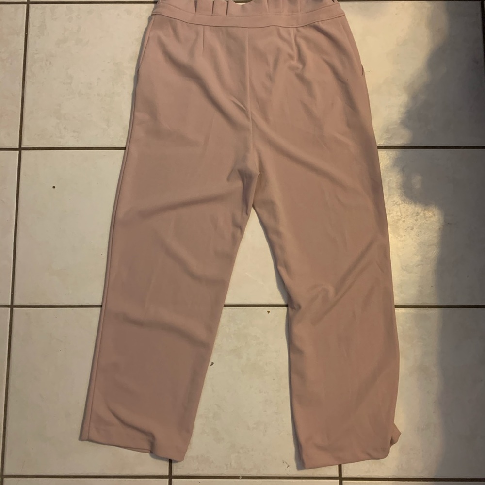 Rose pink high waster trousers